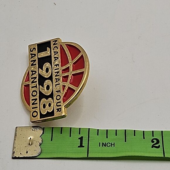 Vtg 1998  NCAA BASKETBALL FINAL FOUR ENAMEL Basketball Shaped PIN SAN ANTONIO - Picture 13 of 14